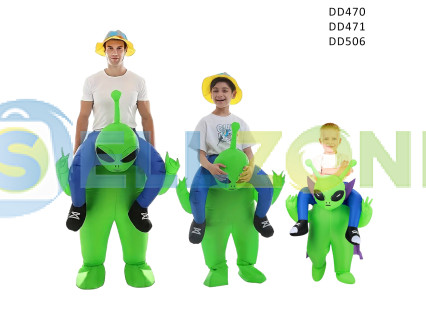 Φουσκωτή στολή πάρτι "Alien" για παιδιά και ενήλικες - DD506/470/1